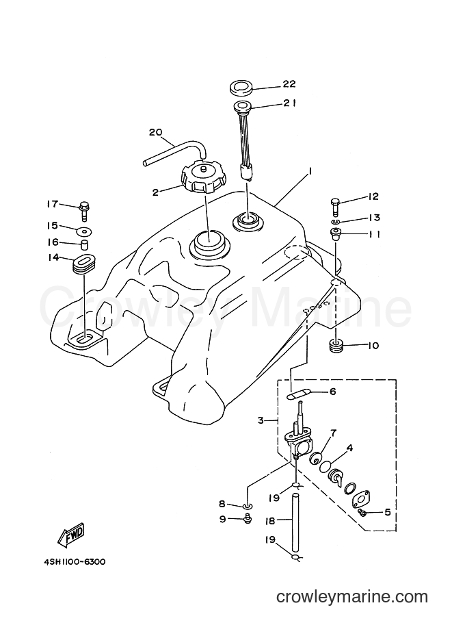 2005 ATV YFM400FW - YFM400FW (1C13) [010] - FUEL TANK