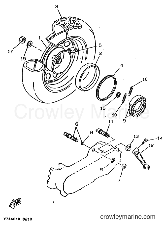 1996 Scooter CW50 - CW50 (4RW2) [010] - REAR WHEEL