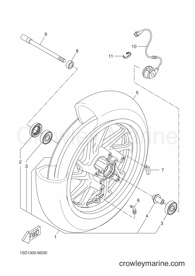 Yamaha Motors YP400R (1SDB) [060] - FRONT WHEEL