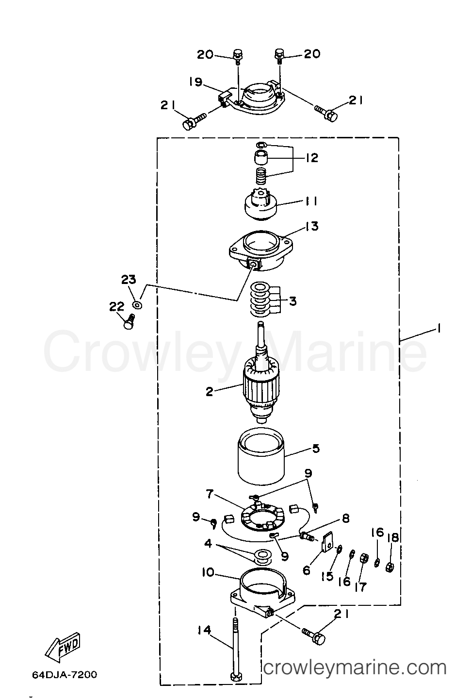 Yamaha Motors D150TLRX - STARTING MOTOR