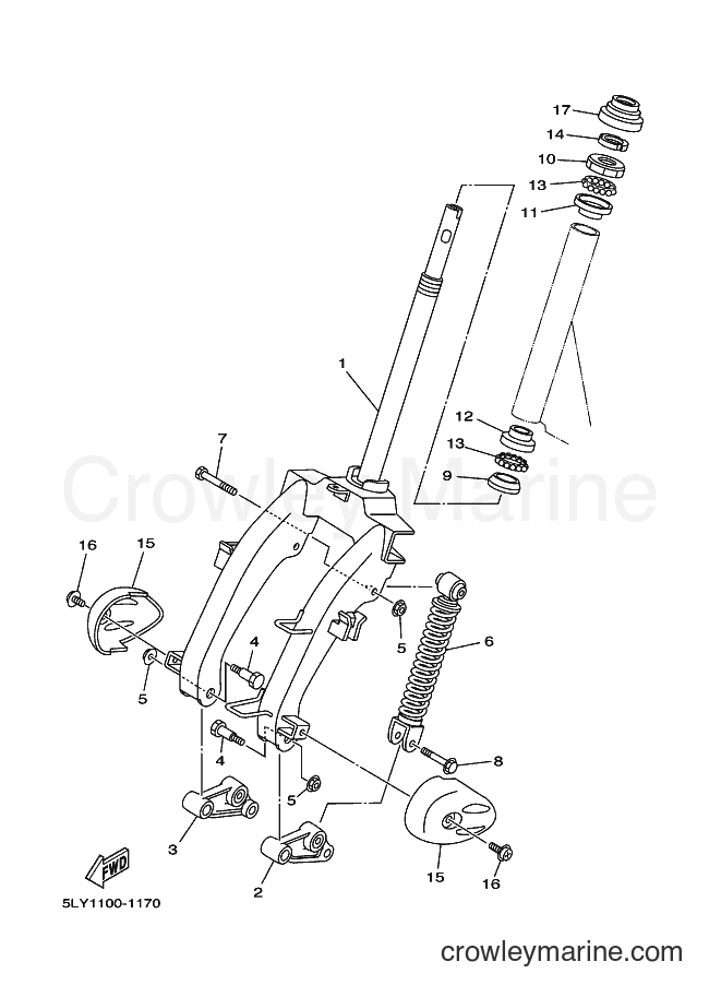 Yamaha Motors YJ50R (5PP5) [010] - FRONT FORK
