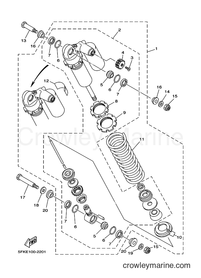 2005 ATV YFZ350 - YFZ350 (5FKW) [010] - REAR SUSPENSION