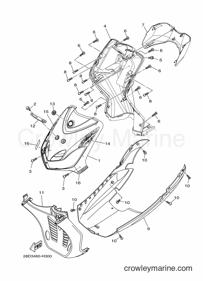 Yamaha Motors AL115C (28DB) [010] - LEG SHIELD