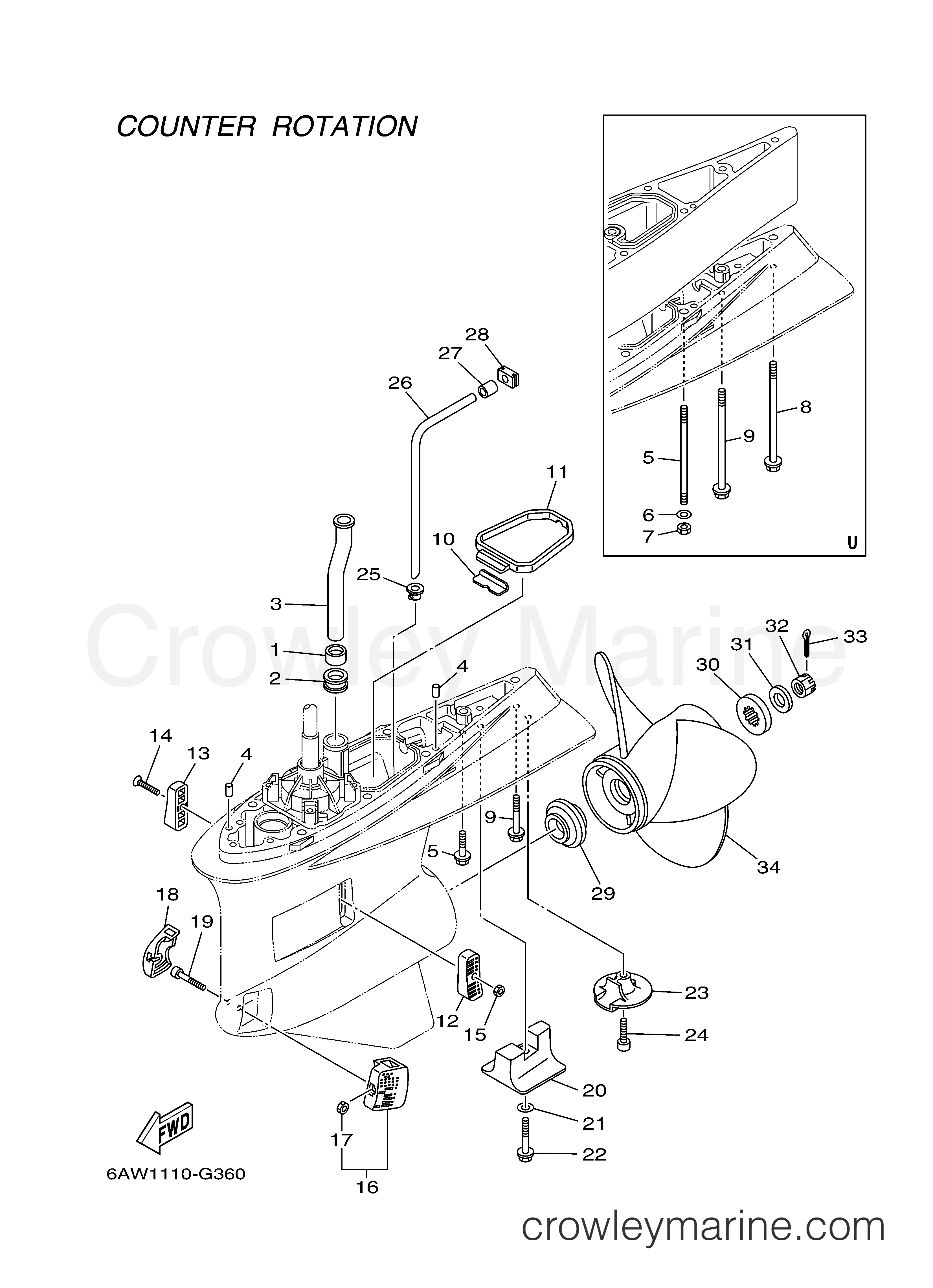 Yamaha Motors LF350TUR - LOWER CASING DRIVE 4