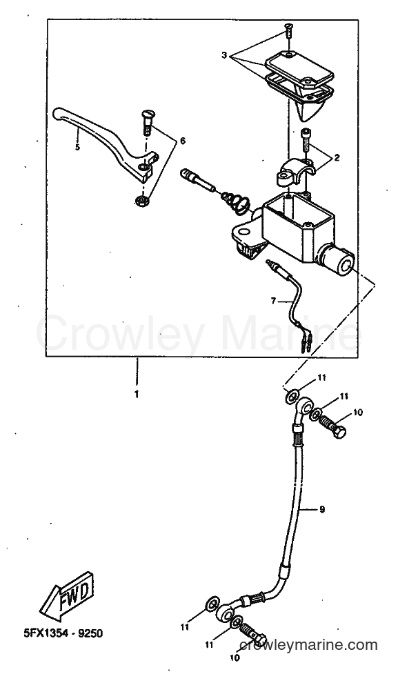 1999 Scooter CW50RS - CW50RS (5JK1) [010] - M. CYLINDER FOR DISK BRAKE