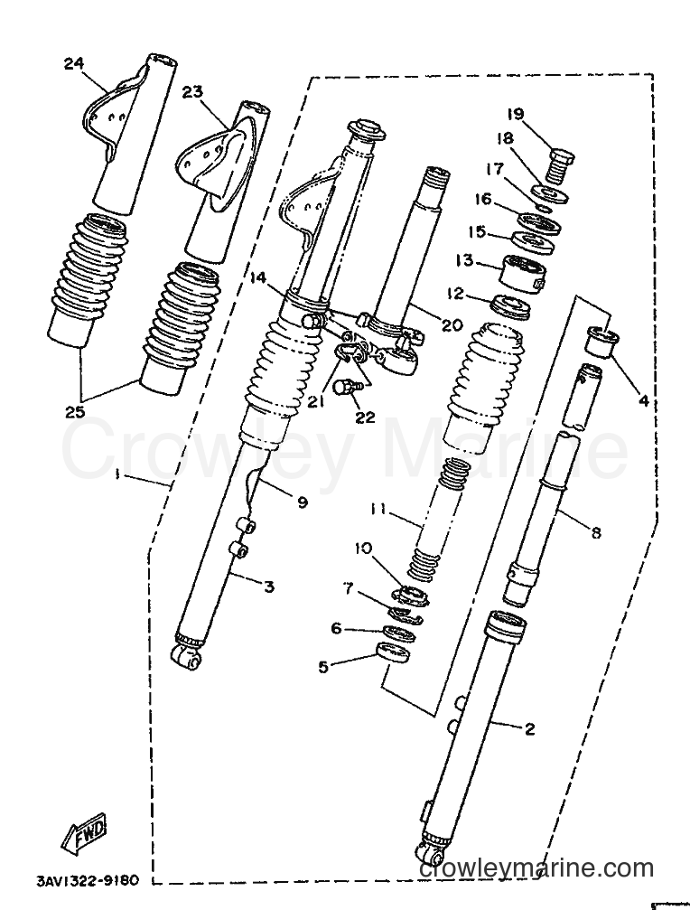 Yamaha Motors FS1 (3AV1) [999] - FRONT FORK
