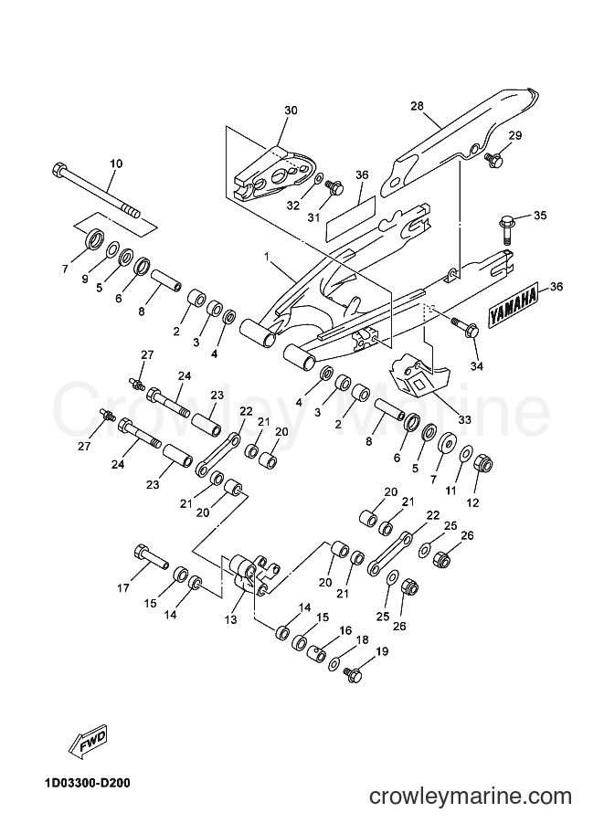 2005 Dirt Bike DT125RE - DT125RE (1D03) [070] - REAR ARM