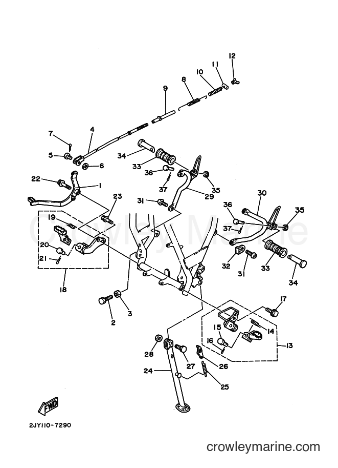1994 Dirt Bike TW200E - TW200E (3AWK) [010] - STAND & FOOTREST