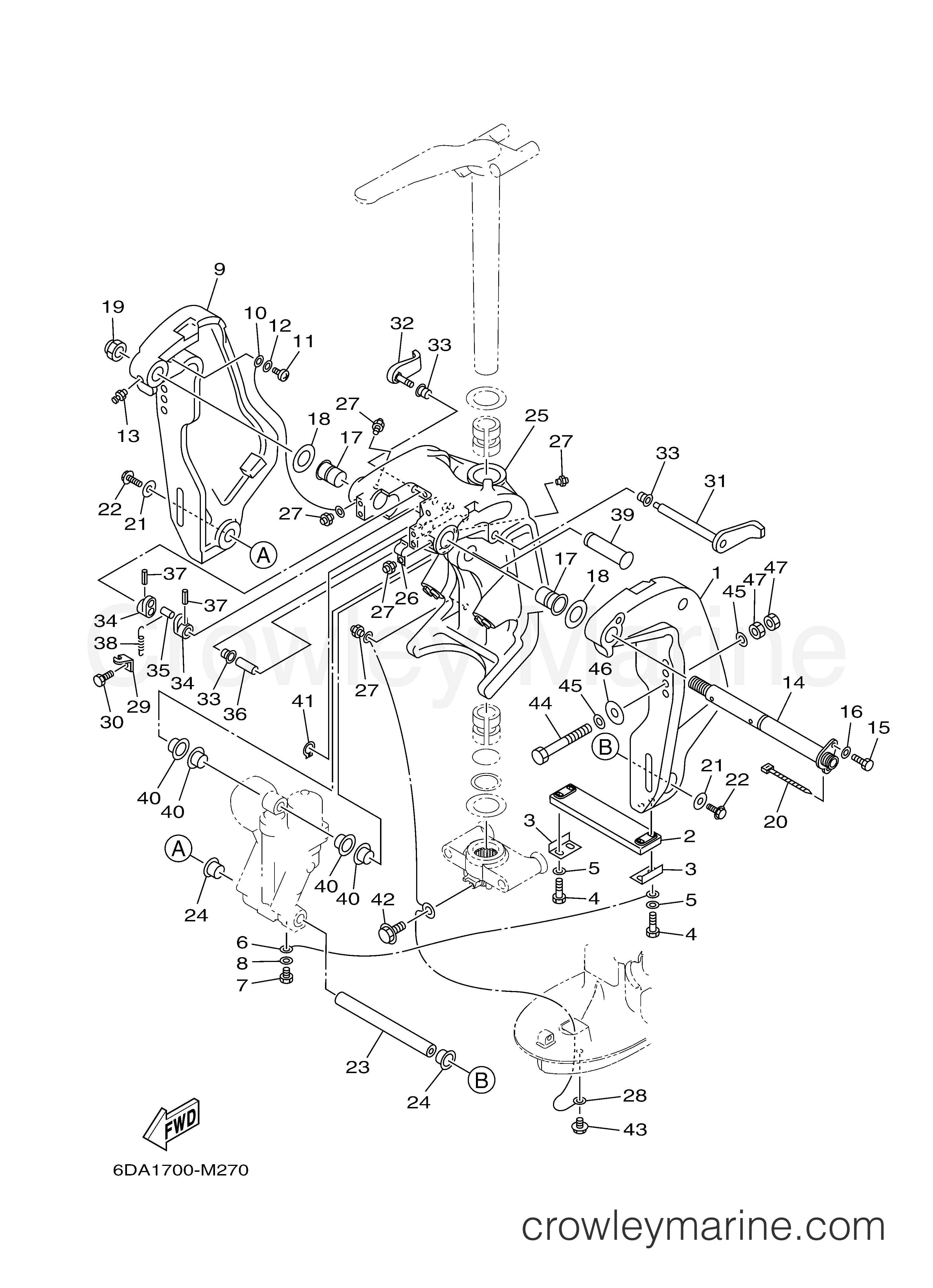 Yamaha Motors LF200XCA - BRACKET 1