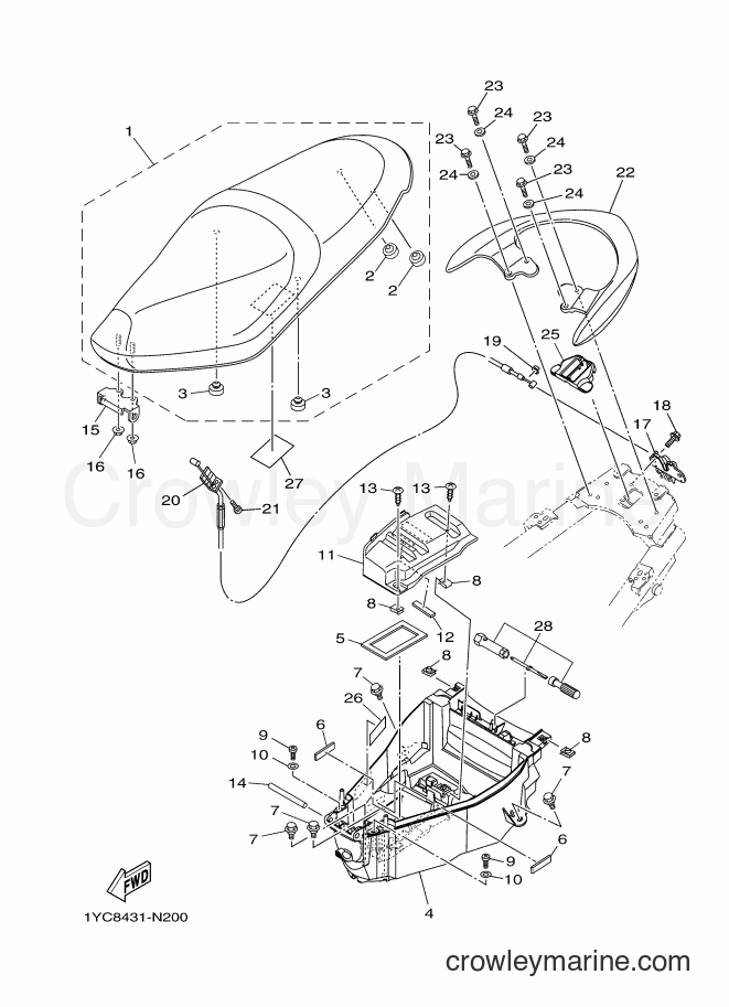 Yamaha Motors AF115F (1YC8) [010] - SEAT