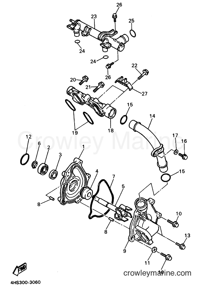 Yamaha Motors YZF750SP (4JA4) [010] - WATER PUMP