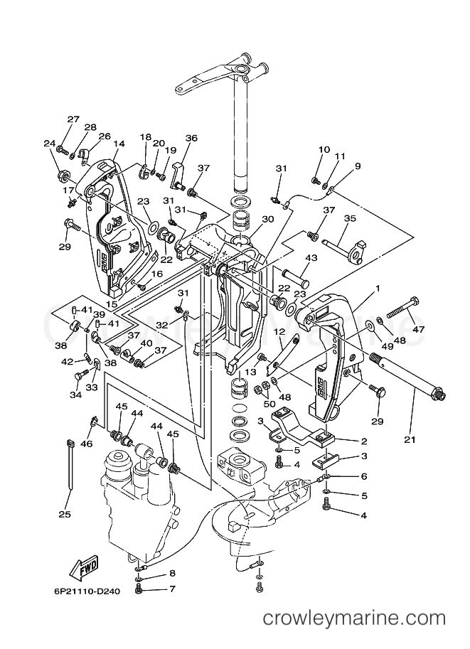 Yamaha Motors F200BETX (6S12) [050] - BRACKET 1