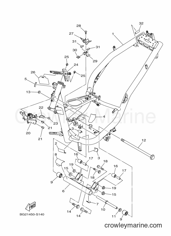 2017 Street Bike GDR155-R - GDR155-R (B65D) [010] - FRAME