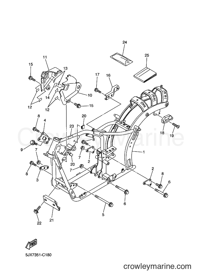 Yamaha Motors XVS125 (5JX7) [110] - FRAME