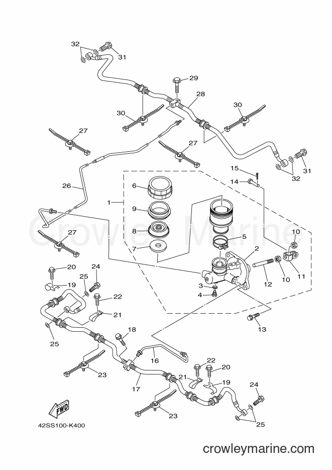 2012 ATV YXR700F - YXR700F (1RB2) [010] - REAR MASTER CYLINDER