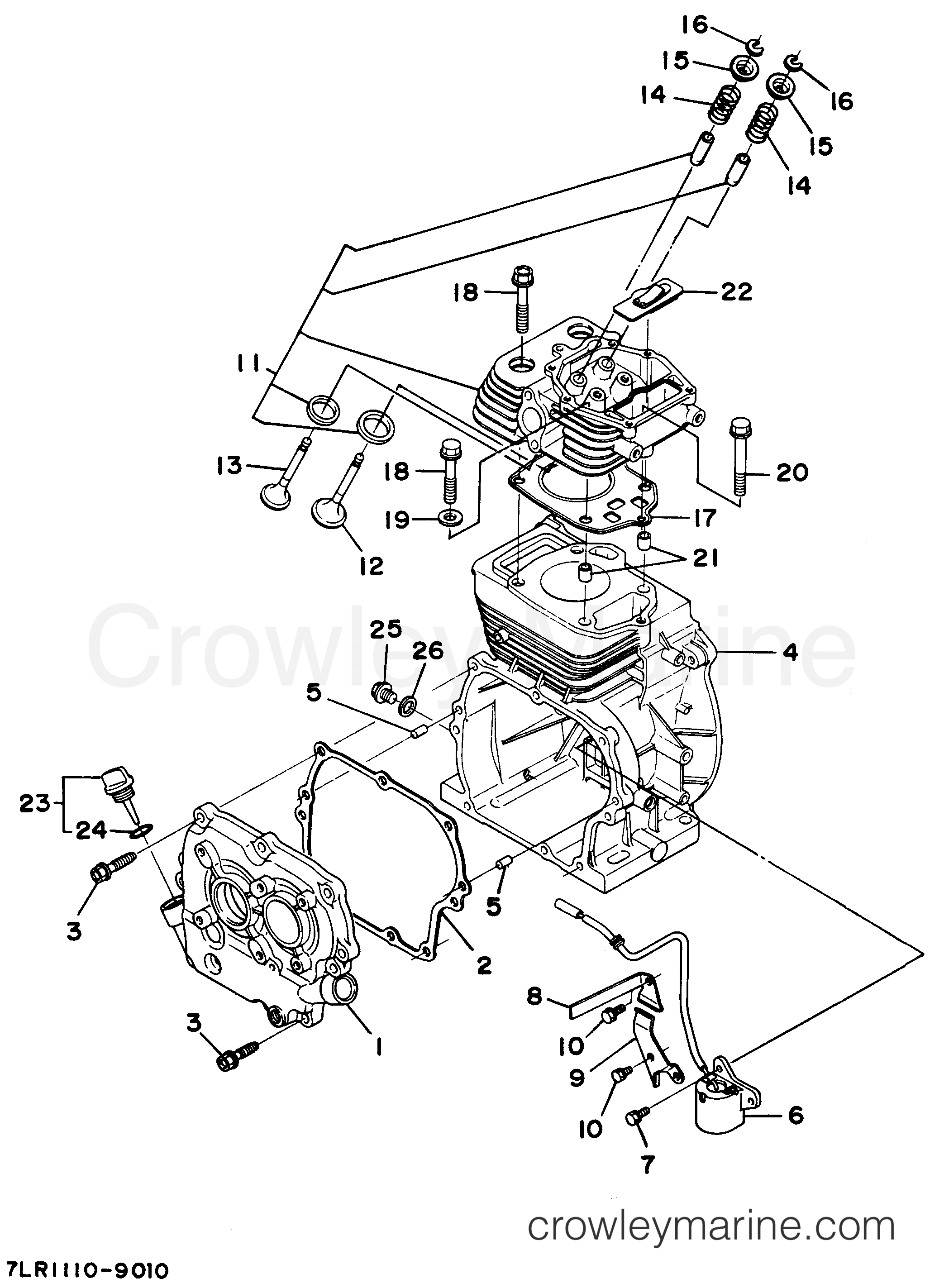 Yamaha Motors EF3800 - CYLINDER - CRANKCASE