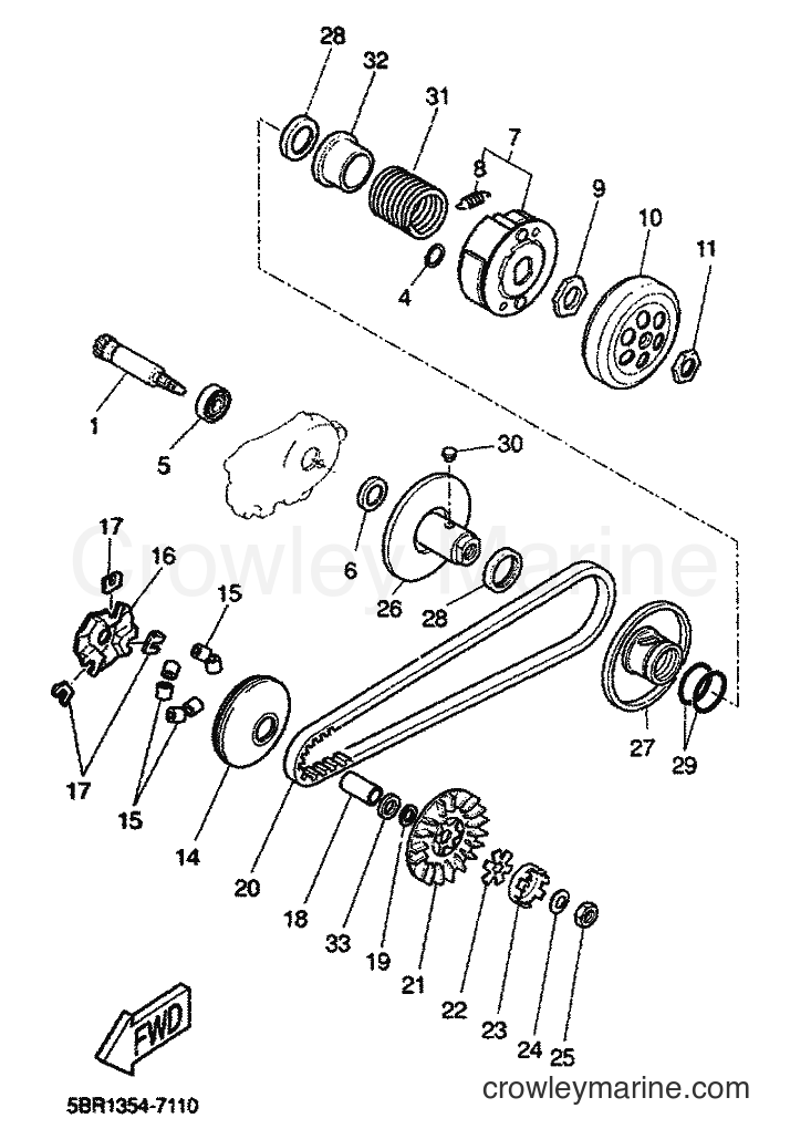 1999 Scooter YQ50 - YQ50 (5HE5) [010] - CLUTCH