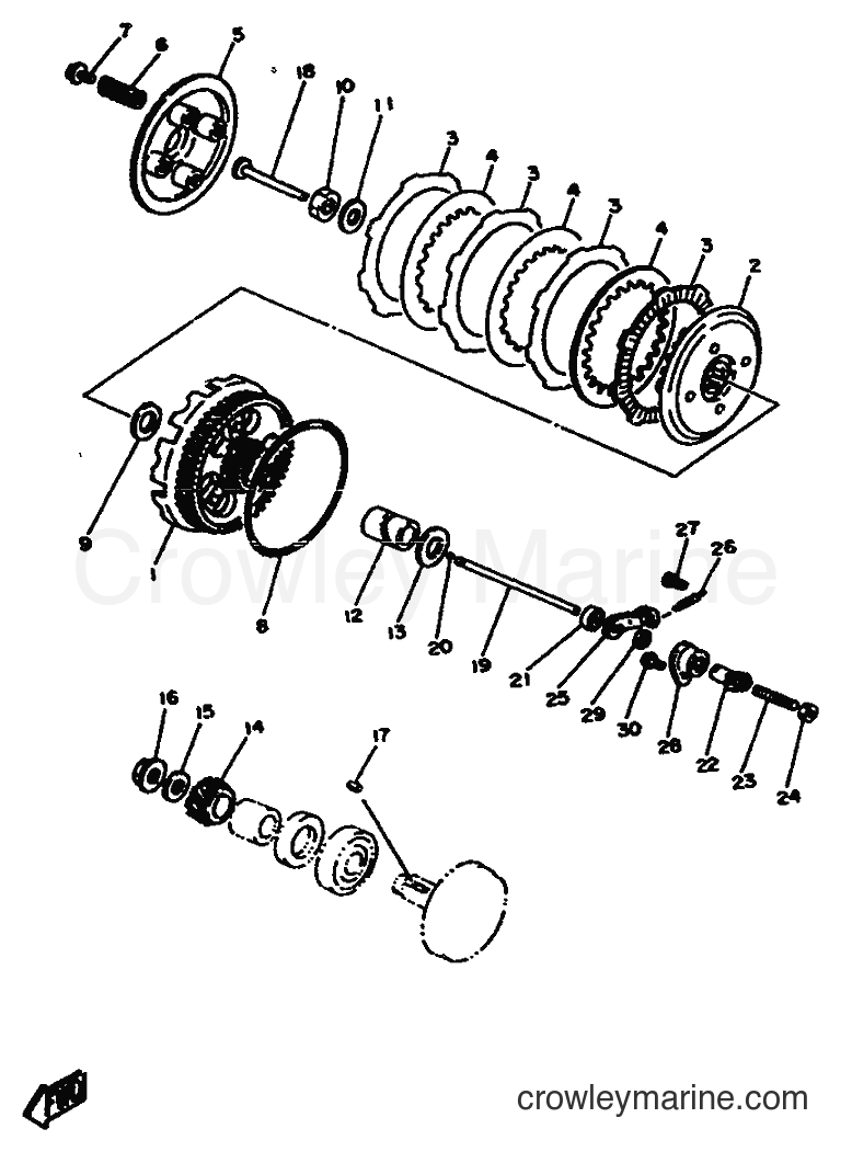 1987 Scooter DT75 - DT75 (2RY) [999] - CLUTCH