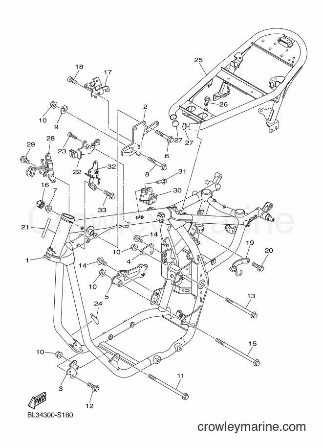 Yamaha Motors XVS950XR-A (BL34) [010] - FRAME