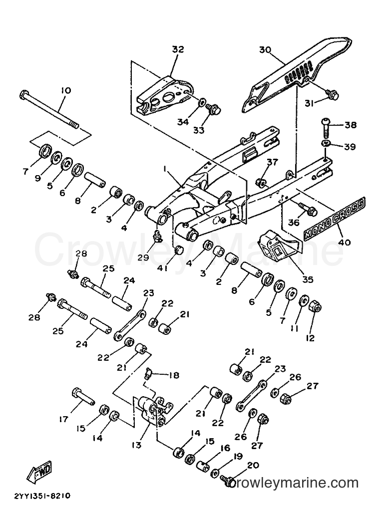 1990 Dirt Bike DT200R - DT200R (3MH2) [010] - REAR ARM