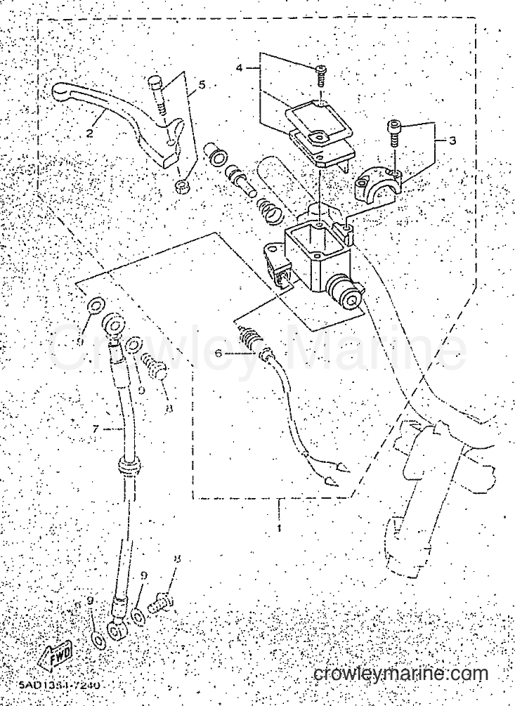 1998 Scooter YN50 - YN50 (5AD6) [010] - FRONT MASTER CYLINDER