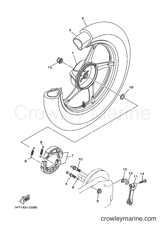 2006 Scooter AT115C - AT115C (2D51) [010] - REAR WHEEL