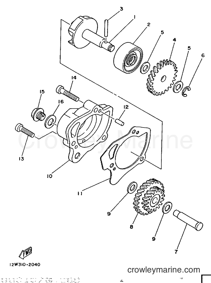 1987 Dirt Bike DT125 - DT125 (35E) [999] - WATER PUMP
