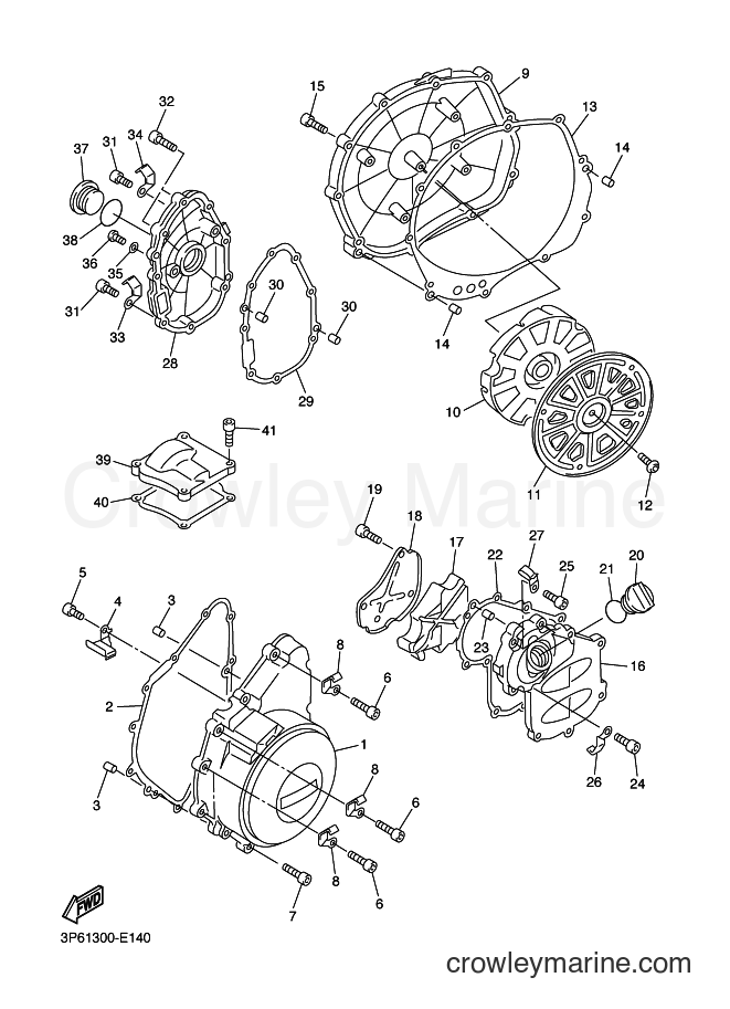 2007 Sport Bike FJR1300A - FJR1300A (3P68) [010] - CRANKCASE COVER 1
