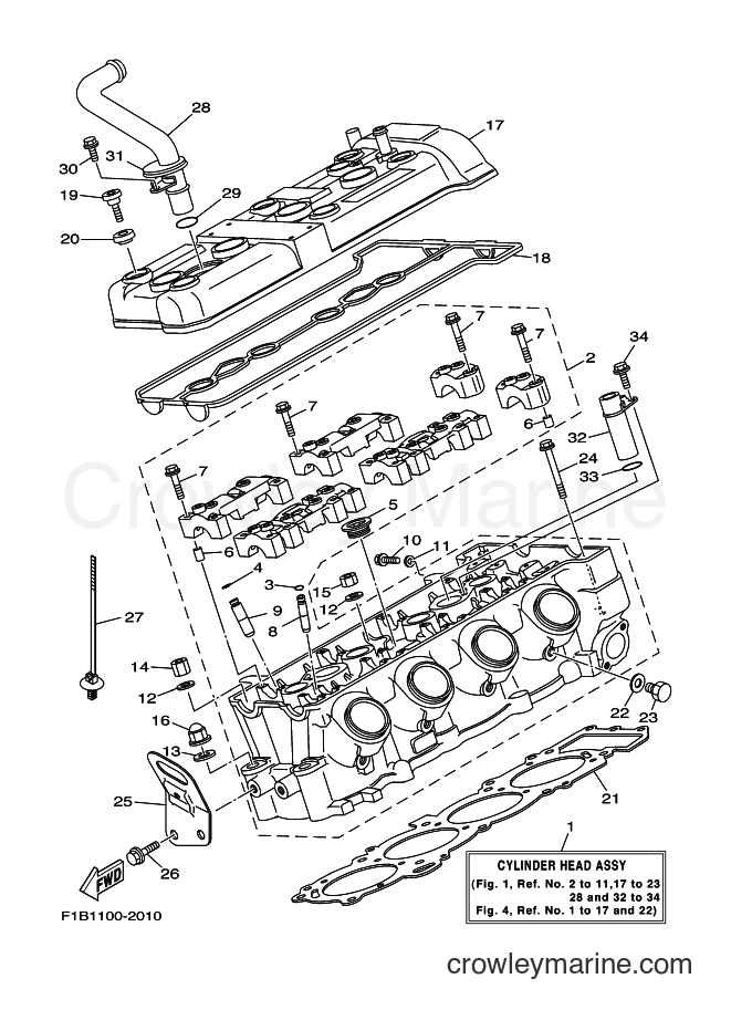Yamaha Motors FX1000-A (F1B2) [010] - CYLINDER