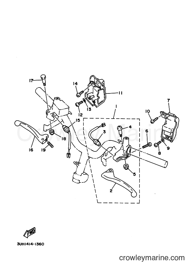 1997 Scooter XC150LC - XC150LC (5EE2) [999] - HANDLE SWITCH & LEVER