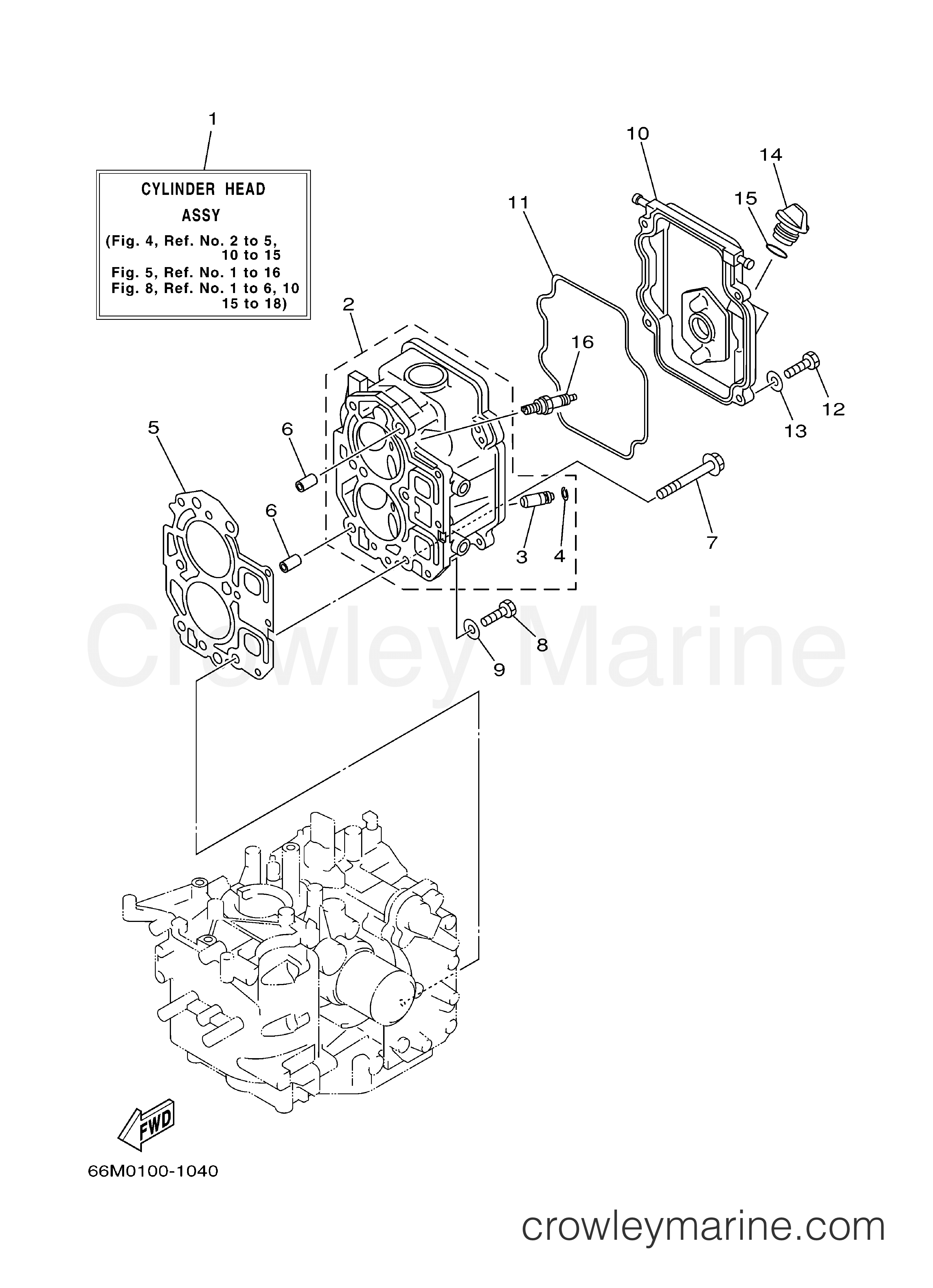 Yamaha Motors F15ESHZ - CYLINDER CRANKCASE 2