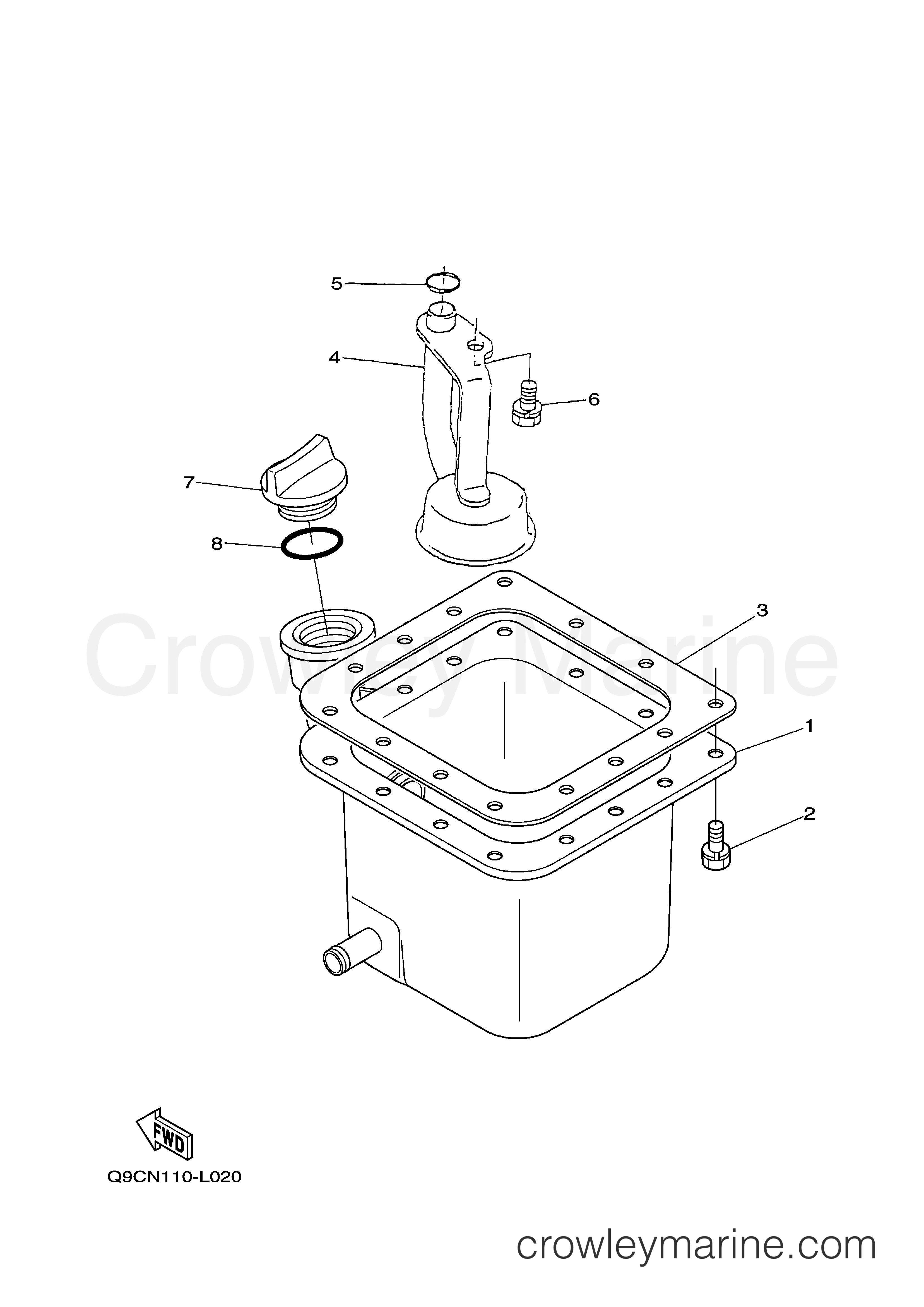 Yamaha Motors EDL7000SDE - OIL PAN