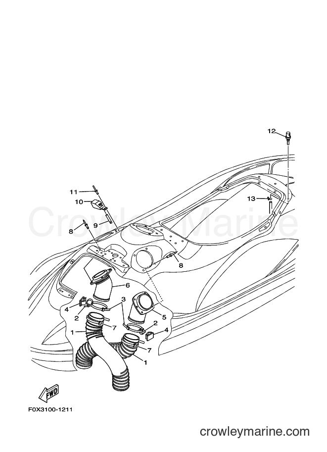 Yamaha Motors GP1200A-A (F0X6) [010] - VENTILATION