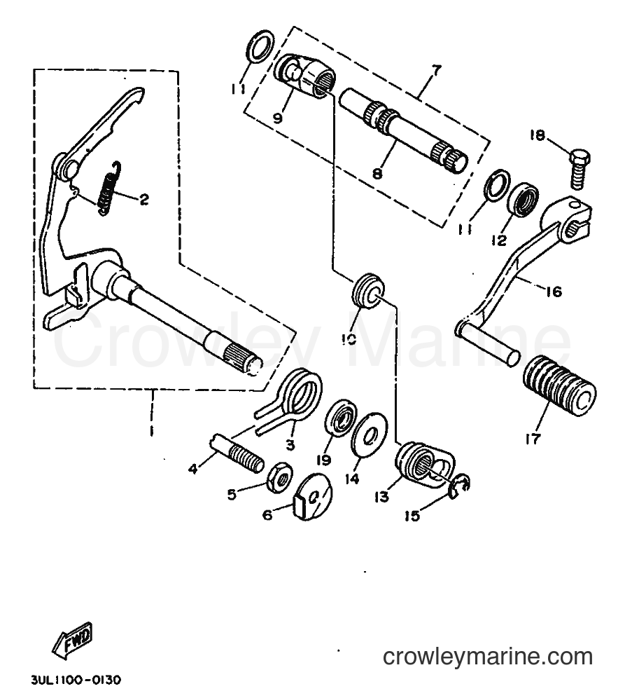 1990 Dirt Bike RT100 - RT100 (3UL1) [030] - SHIFT SHAFT