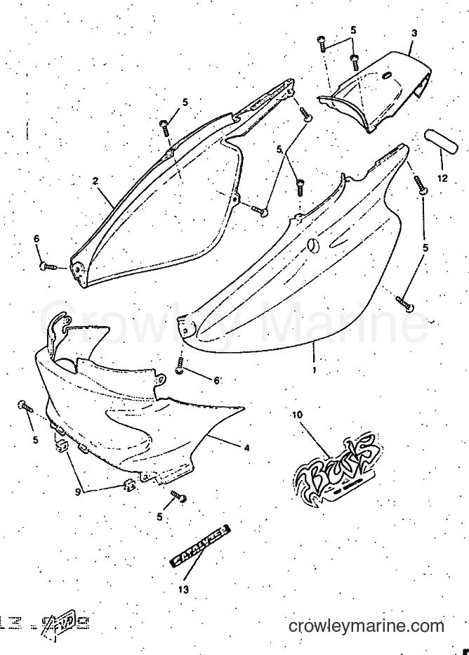 1997 Scooter CW50RS - CW50RS (4VB3) [999] - SIDE COVER