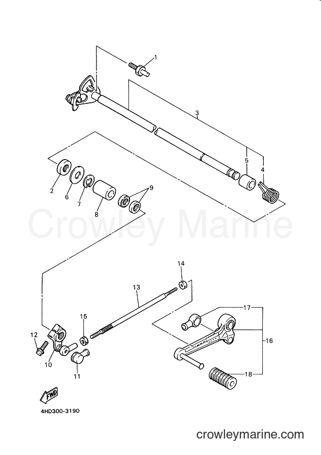2000 Sport Bike YZF1000R - YZF1000R (4SV5) [100] - SHIFT SHAFT