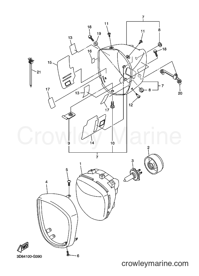 Yamaha Motors XVS1300CT (5S69) [020] - HEADLIGHT