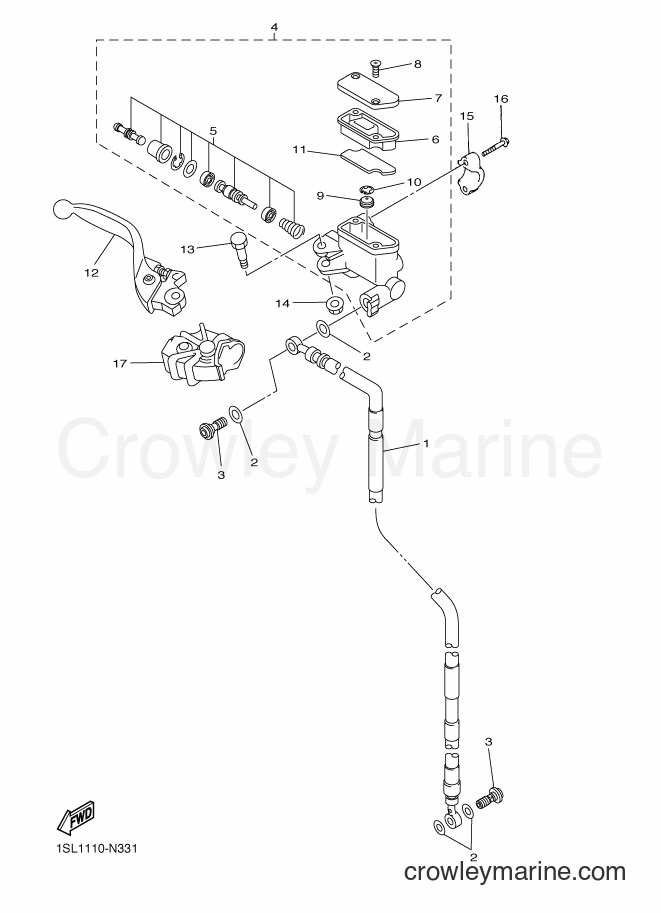 2016 Dirt Bike YZ450F - YZ450F (B116) [010] - FRONT MASTER CYLINDER