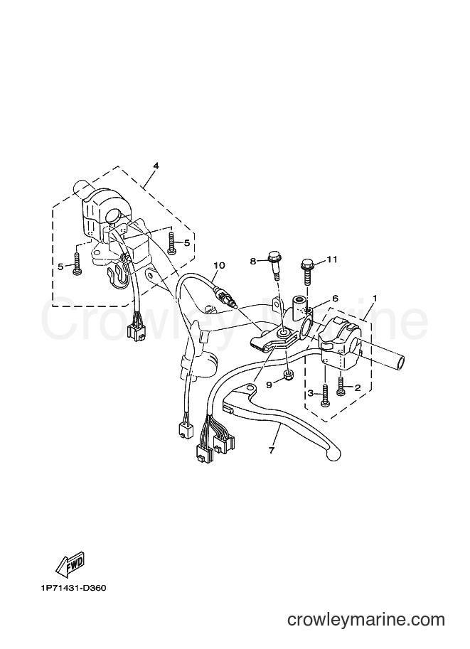 Yamaha Motors AT115C (2B56) [010] - HANDLE SWITCH & LEVER