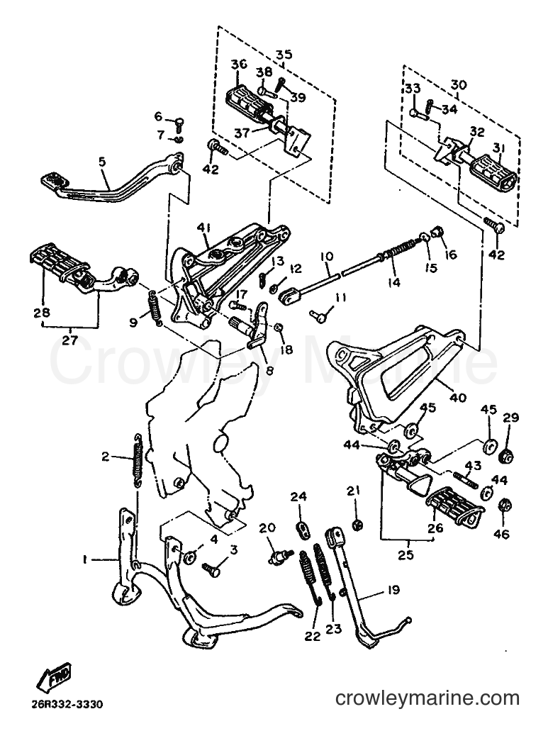 1983 Cruiser XV500 - XV500 (26R0) [010] - STAND & FOOTREST