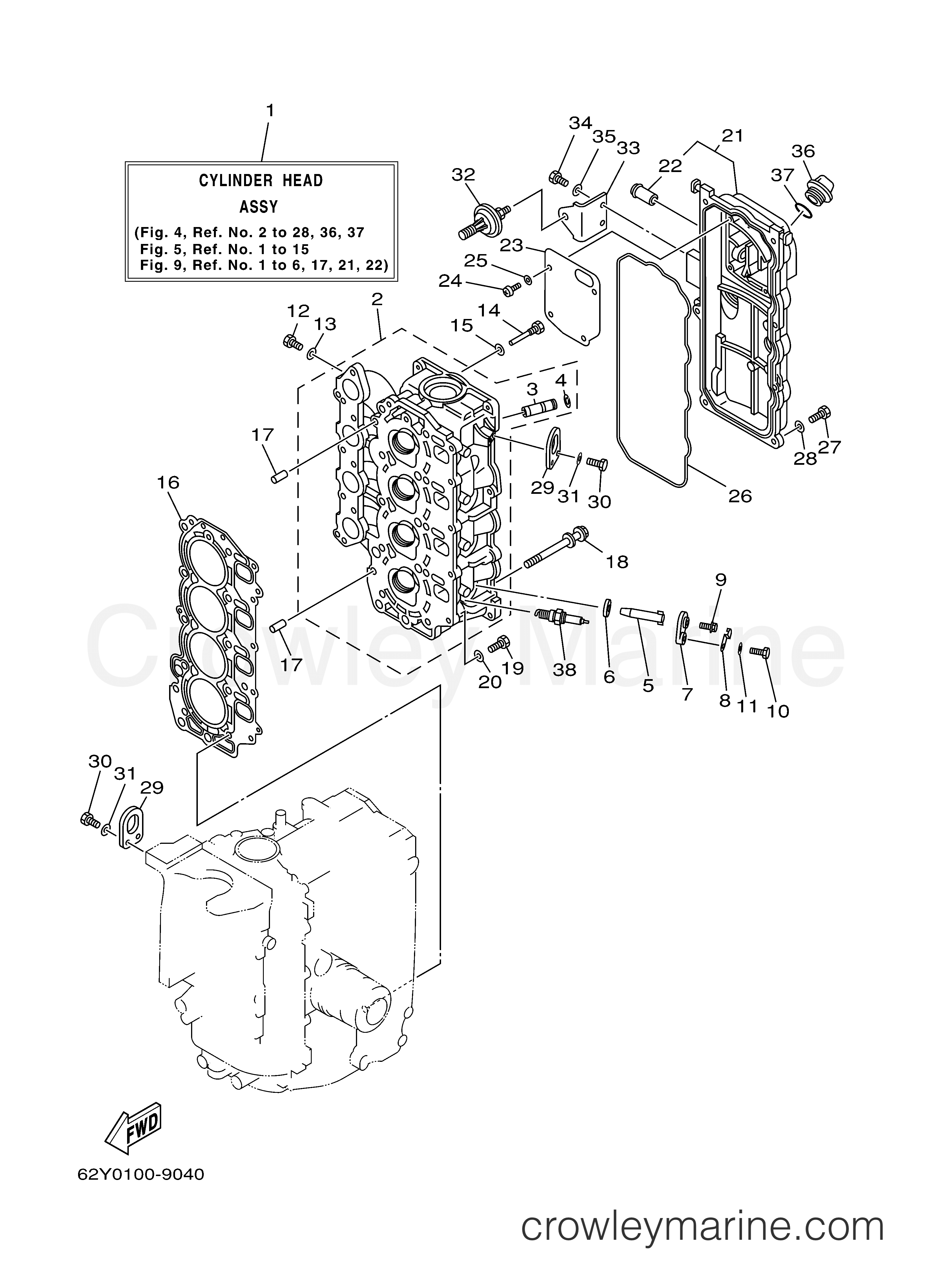 Yamaha Motors T50TLRY - CYLINDER CRANKCASE 2