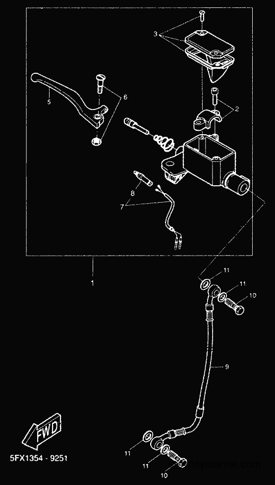 Yamaha Motors CW50RS (5FXE) [010] - FRONT MASTER CYLINDER