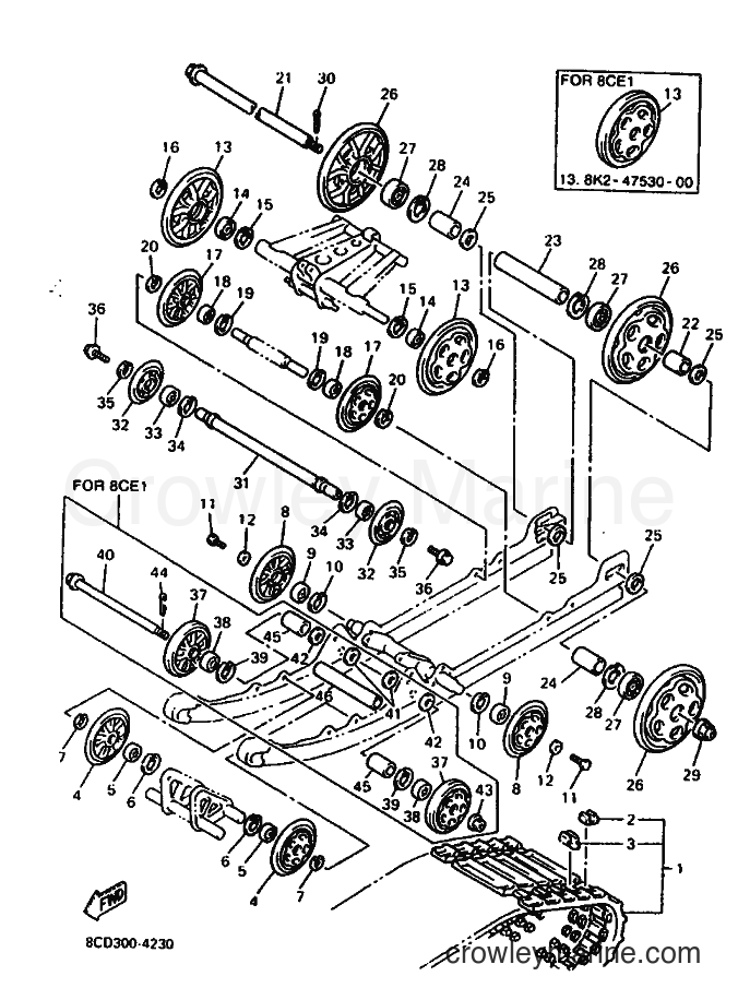 1994 Snowmobile VX600 - VX600 (8CD1) [010] - TRACK SUSPENSION 1