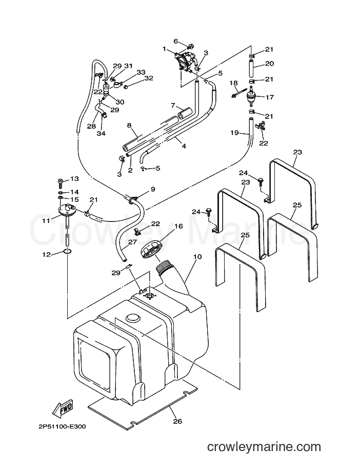 2006 ATV YXR450F - YXR450F (2P52) [010] - FUEL TANK