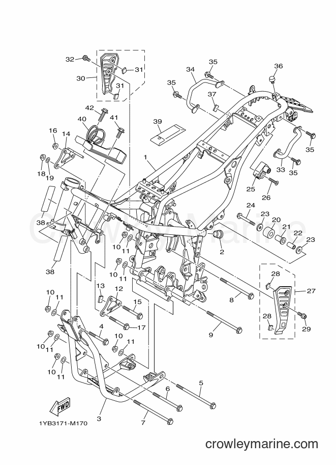 2015 Dirt Bike XT250 - XT250 (1YBD) [010] - FRAME