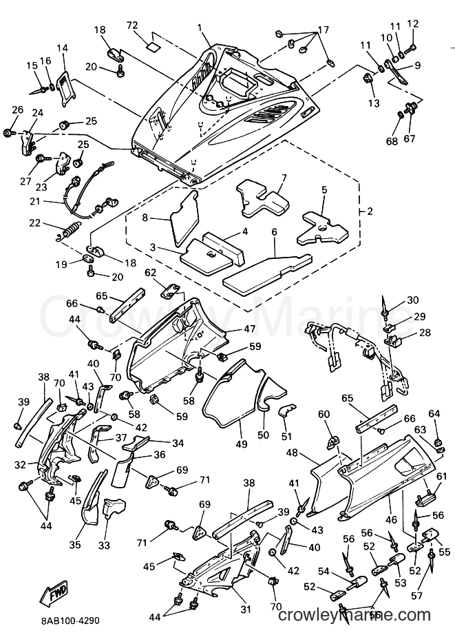 Yamaha Motors VX600 (8CD1) [010] - SHROUD