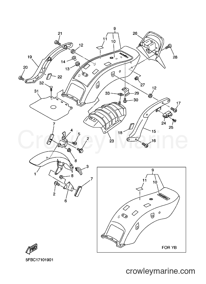 Yamaha Motors XVS650 (5FBC) [010] - FENDER