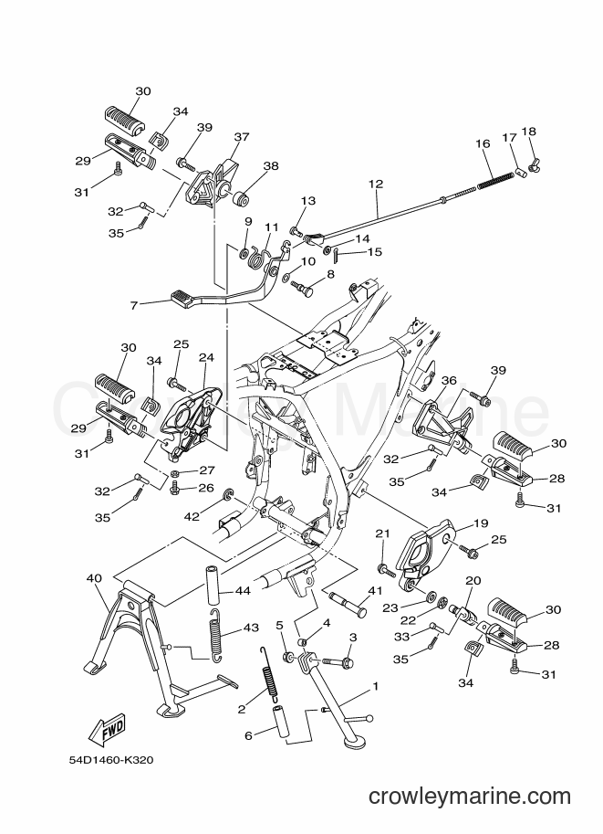 Yamaha Motors SX-4 (54D3) [010] - STAND & FOOTREST