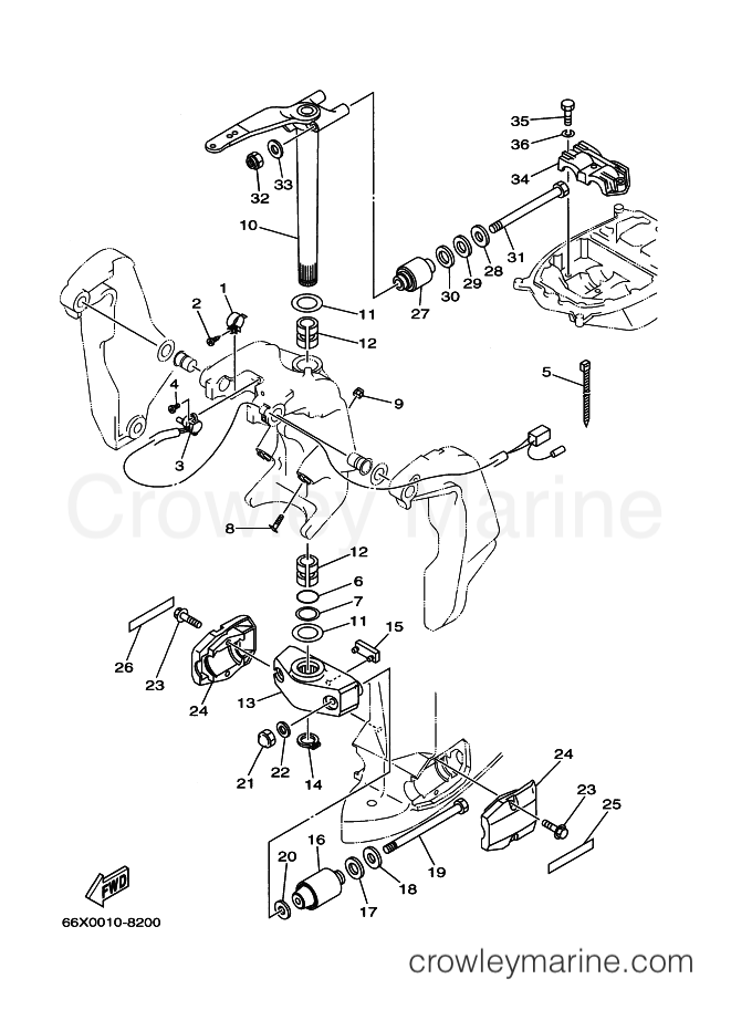 Yamaha Motors 225GETOL (66K2) [030] - BRACKET 2