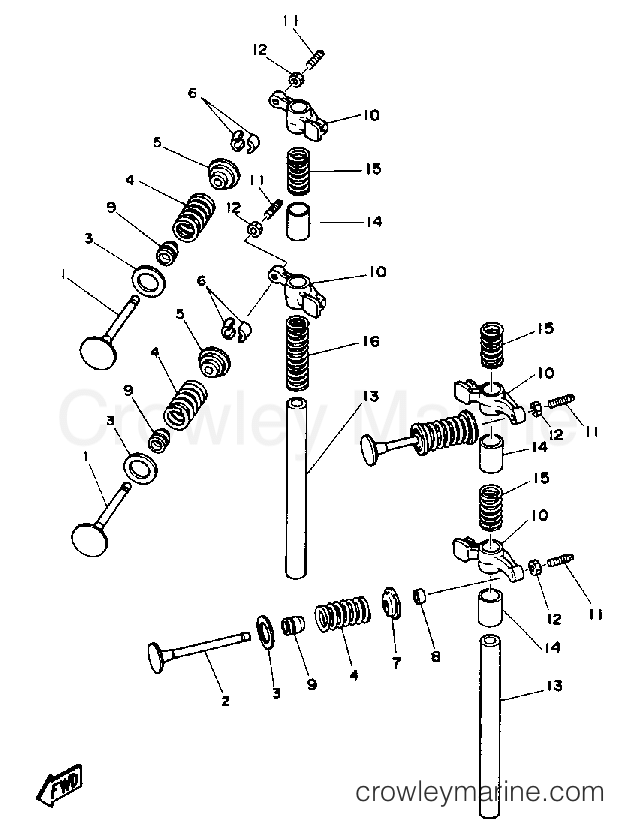 Yamaha Motors T9.9EXHP - VALVE